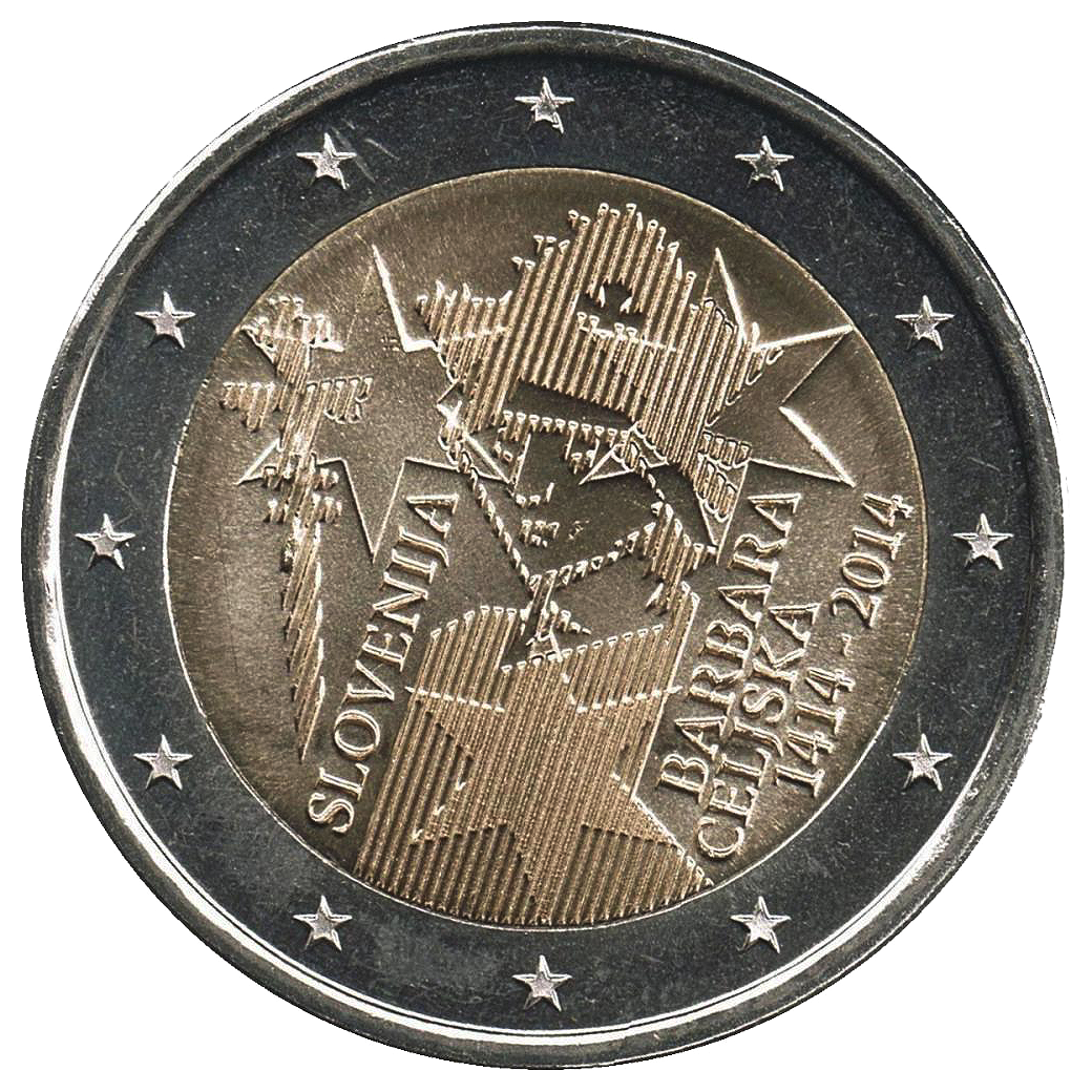 2 euros conmemorativa 600º Aniversario de la Coronación de Barbara Celje